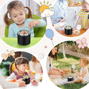 2 - in - 1 Soup Thermo for Hot Food 14oz with Snack Box Container Leak Proof Insulated Lunch Container Kids and Adults Stainless Steel Double Wall Vacuum Wide-mouth Thermal with Spoon and Handle by TinyTreasures Baby Boutique
