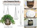 Melphoe Self Watering Hanging Planters for Indoor, 1 Pack 8.3 Inch Outdoor Hanging Plant Pot Basket, 2 Kinds of Plant Hangers Macrame 35.5’’ & Metal Chain 19.6’’ for Garden Home Decor by GreenHaven Gardens