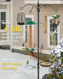 iBorn Metal Bird Feeder for Outside Hanging,Wild Bird Feeders for Cardinal,18cm Large Roof&Green,42CM Long,4.5lb High-Capacity(Seed is not Included) by CozyNest Decor
