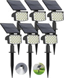 WELALO Solar Spot Lights Outdoor, 6 Pack/3 Modes Solar Landscape Spotlights, Adjustable Solar Powered Security Lights, IP65 Waterproof Wall Lights Solar Lights Outdoor for Walkway/Yard/Garden/Driveway by CozyNest Decor