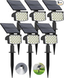 WELALO Solar Spot Lights Outdoor, 6 Pack/3 Modes Solar Landscape Spotlights, Adjustable Solar Powered Security Lights, IP65 Waterproof Wall Lights Solar Lights Outdoor for Walkway/Yard/Garden/Driveway by GreenHaven Gardens