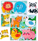 Wooden Animal Puzzles for Toddlers 1-3,Wood Puzzles Ages 2-4, Toys for 2 3 Years Old Girls Boys,Montessori Toddler Toys 2-3 Preschool Learning Educational Gifts by TinyTreasures Baby Boutique