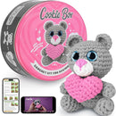 Cookie Box Crochet Kit for Beginners - Learn to Craft Amigurumi Stuffed Animals - Knitting Gift for Kids and Adults - Beginner-Friendly Yarn - Stitch-by-Stitch Video Tutorial - Bear Ted by TinyTreasures Baby Boutique