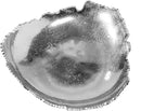 Red Co. 12” Decorative Antique Silver Allure Torn Hammered Metal Centerpiece Bowl with Sculpted Edges by CozyNest Decor