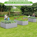 BTDVR 2 PCS 9 in 1 Tall 8×2×1.5ft Galvanized Raised Garden Bed Outdoor, Metal Raised Beds for Vegetables, Above Ground Garden Box for Flower, Steel Garden Bed for Gardening by GreenHaven Gardens