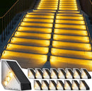 JSOT Solar Step Stair Lights Outdoor Waterproof for Yard Lighting Decor, 16 Pack Solar Powered Deck Fence Lights Outside, Solar Garden Lights for Backyard, Front Porch Step, Balcony, Wall, Patio by GreenHaven Gardens