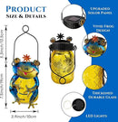 2 Pack Frog Solar Lantern,Jar Solar Lanterns Outdoor Waterproof Frog Hanging Solar Lantern,Outdoor Solar Lanterns with String Light for Garden Table Decor by GreenHaven Gardens