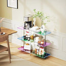 Acrylic Bookshelf, Small 3 Tier Open Bookcase for Small Spaces,Sofa Table, Hallway Entry Table for Home Living Room (Iridescent, 39.4" x 11.8" x 31.5) by CozyNest Decor