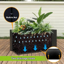 Galvanized Steel Planter Black Metal Outdoor Planter Powder Coated 32" x 12" x 16" Pot Metallic Heavy Pot Indoor & Outdoor, Commercial & Residential (L32 x W12 x D16, Black) by CozyNest Decor