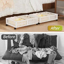 Bamboo Under Bed Storage with Wheels (2-Pack) – Rolling Underbed Shoe Organizer Box for Shoes, Blankets, Toys, Clothes Container Space-Saving Organizer Bins for Bedroom, Closet, Dorm, Nursery by CozyNest Decor