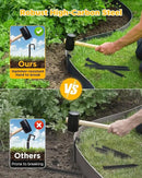 Landscape Edging Metal Stakes - 60 Pcs, 10 Inch Garden Landscape Stakes, High Carbon Steel Landscape Anchoring Stakes for Flowerbed Edging, Outdoor Tent and Landscape Edging Coil by CozyNest Decor