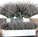 16Pcs Artificial Grass Fake Plants 17.3in Outdoor Plants UV Resistant Faux Greenery Stems Fake Grass for Home Window Garden Office Patio Pathway Front Porch Décor Green & Black by GreenHaven Gardens