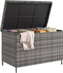 YITAHOME 230 Gal Outdoor Storage Box, XXL All-Weather Wicker Deck Box for Patio Furniture, Cushions, Pool Accessories and Garden Tools - Grey by CozyNest Decor