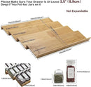 Bamboo Spice Rack Drawer Organizer - 8-Piece Set - 13" Wide Per Piece - Combine Into 26" Wide Rack by CozyNest Decor