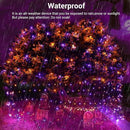 Joomer 12ft x 5ft 360LED Orange Purple Halloween Net Lights Outdoor Mesh lights, 8 Modes Timer Connectable Waterproof Bush Lights Mesh Netting Lights for Halloween Outdoor Decorations (Green Wire) by GreenHaven Gardens