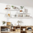 48 Inch Floating Shelves, 12 Inch Deep Floating Shelves for Wall, Floating Shelf with Invisible Brackets, Deep Wall Shelves for Bathroom, Bedroom, Living Room, 1 Pack, White by CozyNest Decor