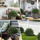 23.6Inch Artificial Cedar Topiary, 2 Pack UV Resistant Faux Evergreen Shrubs with Ground Spikes, Indoor Outdoor Potted Plants for Porch, Garden, Front Door Decor by GreenHaven Gardens