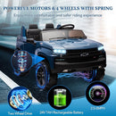 Hetoy 24V 2-Seater Truck Licensed Chevrolet Silverado Ride On Car Toy w/Parent Remote Control,4xSpring Suspension, 3 Speeds, Wireless Music, MP3 Player, Electric Vehicle Car for Kids, Blue by TinyTreasures Baby Boutique