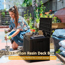DRATO 31 Gallon Deck Box, Outdoor Storage Box for Patio Cushion, Sports Equipment, Garden Tools, Waterproof Resin Storage Box (Black) by CozyNest Decor