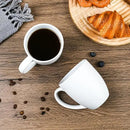 16oz Coffee Mugs Set of 6, Large Ceramic Modern Coffee Mugs With Handle For Tea,Latte,Cappuccino,Cocoa. Dishwasher.Microwave Safe (Matte White) by CozyNest Decor