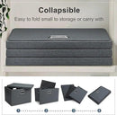 Large 17" 36 Quart Collapsible Stackable Storage Bins with Lids, 5 Packs Dark Gray Foldable Fabric Closet Storage Boxes with Lids Heavy-duty Linen Cube Baskets(17 x 12 x 11) by CozyNest Decor