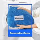 Hobestluk 4.5FT Bean Bag Chair Giant Bean Bag Chair with Filler Included Adult Bean Bag Chairs with Removable Cover for Bedroom Living Room (Jumbo, Blue) by CozyNest Decor