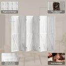 6 Panel Pegboard Room Divider, 5.6Ft Pegboard Display Folding Privacy Screens, Wood Room Divider Peg Board Display Freestanding for Trade Show Craft Show Home Wall Organizer, Retro White by CozyNest Decor