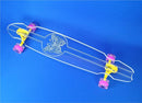 Clear Longboard Skateboard - Transparent Acrylic Long Boards with Light-Up LED Wheels for Smooth Rides - Ride The Streets in Style with Longboard Built for Beginners & Pros Alike by TinyTreasures Baby Boutique