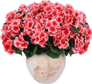Hananona Artificial Geranium Flowers for Outdoors Geranium Silk Flowers Outdoor UV Resistant Garden Plants Faux Flowers for Home Kitchen Table Centerpieces Decor (12, Peach) by CozyNest Decor