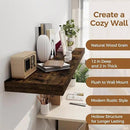 Floating Shelves 48 Inch Long, 12 Inch Deep Floating Shelves for Wall, 48 x 12 Large Wall Shelves for Home Storage & Display, 2" Thicked Floating Shelf for Bedroom, Living Room, Rustic Brown, 1 Pack by CozyNest Decor