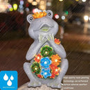 Frog Solar Figurine Light Statue Outdoor Gardening Gifts Decoration Garden Frogs Yard Decor Lamp With 8 Led Lights And Succulent Waterproof Patio Lawn Decor Housewarming Frog Gifts For Women by CozyNest Decor