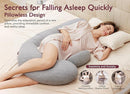 Momcozy Pregnancy Pillows, Original F Shaped, with Air Layer Cover, Grey by TinyTreasures Baby Boutique