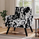 Kromax Mid-Century Modern Accent Chair for Living Room, 496 Lb. Weight Capacity, Dual Armrests, Comfy Extra Large Seat, Timeless Style Perfect for Reading & Relaxing, Cow Pattern by CozyNest Decor