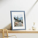 Vittanly 11x14 Picture Frames Set of 9, Shatter Resistant Plexiglass, Display 8x10 Pictures with Mat or 11x14 without Mat, Photo Frames for Wall or Tabletop, Engineered Wood, Navy by CozyNest Decor
