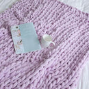 Maetoow Chenille Chunky Knit Blanket Throw (60×80 Inch), Handmade Warm & Cozy Blanket Couch, Bed, Home Decor, Soft Breathable Fleece Banket, Christmas Thick and Giant Yarn Throws, Purple by CozyNest Decor