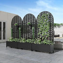 Casaphoria Metal Raised Garden Bed with Trellis and Wheels, 72"x35"x16" Arched Planter Box for Climbing Plants, Vegetables & Vines, Features Drainage Holes and Privacy Screen (Black-Square) by GreenHaven Gardens