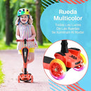 Hurtle 3-Wheeled Scooter for Kids - Wheel LED Lights, Adjustable Lean-to-Steer Handlebar, and Foldable Seat - Sit or Stand Ride with Brake for Boys and Girls Ages 1-14 Years Old by TinyTreasures Baby Boutique
