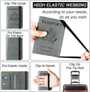 Passport Holder Cover Wallet Travel Essentials Leather Rfid Blocking Case Vacation Luggage Must Haves Travel Accessories for Men Women (116