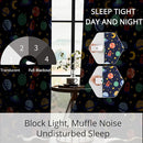 Kids Space Rockets Blackout Curtains - 100% Blackout, Thermal Insulated, Noise Reducing, Perfect for Kids Room and Nursery, 2 Panels (Color Pop Rockets, W52×L63) by TinyTreasures Baby Boutique