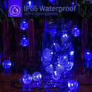 Brightown Solar String Lights - 60 Led, 35.6 Feet Crystal Globe Lights with 8 Modes, Waterproof, Solar Powered for Outdoor Garden Yard Porch Wedding Party Decor Halloween (Blue) by GreenHaven Gardens
