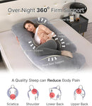 Pregnancy Pillow, Full Body Maternity Pillow 57 inch, with Removable Washable Cover - Sleep Support for Legs, Back, Neck, Shoulder, HIPS, Belly for Pregnent Women, Velvet Cover(Grey) by TinyTreasures Baby Boutique