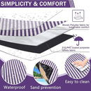 60”x 80” Picnic Blanket Waterproof and Foldable Beach Blanket, 5-Layer Outdoor Mat with Carry Strap for 6 to 8 Adults, for Camping, Park, Beach, Grass, Indoors… by TinyTreasures Baby Boutique