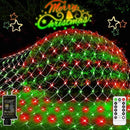 JXLEDAYY Christmas Net Lights Outdoor Decorations 3M*2M Mesh Lights Fairy String Lights Plug in with Timer Waterproof for Outside Bush Window Wall Patio Party Decor (Red ＆ Green, 200 LED 3M*2M) by GreenHaven Gardens