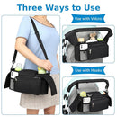 Accmor Universal Stroller Organizer with Insulated Cup Holder Detachable Phone Bag and Shoulder Strap,Stroller Bag Caddy Organizer Fits for Uppababy, Baby Jogger, Britax Strollers by TinyTreasures Baby Boutique