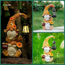 Garden Gnome Statue with Solar Lights – Large Outdoor Sculptures for Patio, Lawn, Yard – Ideal Gifts for Moms, Women, Grandma, Mothers Day, Birthdays, – Funny Double Gnomes Decoration for Housewarming by CozyNest Decor