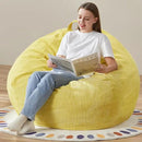 Hobestluk 3.5FT Bean Bag Chair Adult Bean Bag Chair Large Bean Bag Chair with Filler Included Teardrop Bean Bag with Removable Cover for Bedroom Living Room - (Large, Yellow) by CozyNest Decor