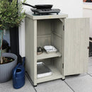 Outdoor Storage Cabinet for Patio, Garden Potting Bench Table with Shelves & Metal-Tabletop, Wooden Planting Work Station, Weatherproof by GreenHaven Gardens