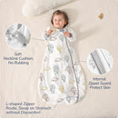Baby Sleep Sack 12-18 Months, Cotton Detachable Long Sleeve Sleep Sack, 2.5 Tog Toddler Sleeping Sack with Temperature Strips, 2-Way Zipper Wearable Blankets for Newborns, Hot Air Balloon by TinyTreasures Baby Boutique