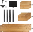 Wood Rectangular Garden Planter Box Raised Garden Bed Outdoor,Planters for Outdoor Plants 37x13x15in Elevated Planter Box for Herbs Vegetables Flowers Great for Patio Deck Balcony by GreenHaven Gardens