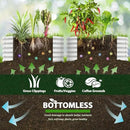 A ANLEOLIFE 2-Pack 4ft x 18” Tall Galvanized Raised Garden Beds Outdoor, Round Metal Planter Box for Planting Vegetables Flowers Herb, Anti-Rust & Easy-Setup, Antique White by GreenHaven Gardens